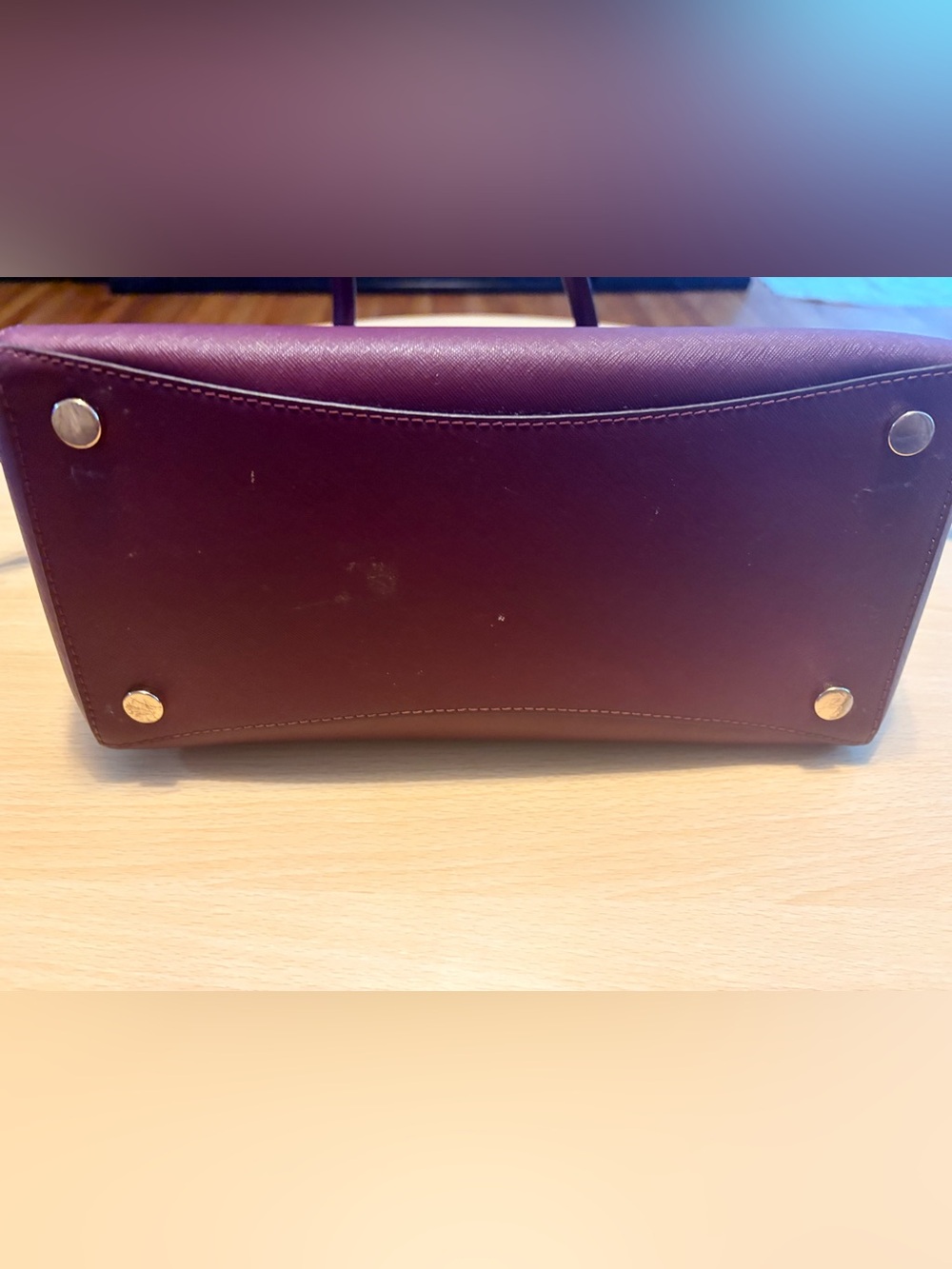 Michael Kors Purple Tote with Gold Hardware - Picture 6 of 8